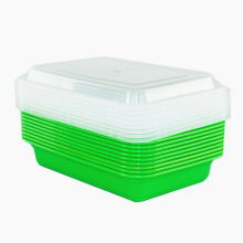 Paquete de 10 envases de compartimento libre de 1 BPA Contenedores de preparación de alimentos Contenedores de almacenamiento de alimentos plásticos reutilizables con tapas Apilable Microwavable